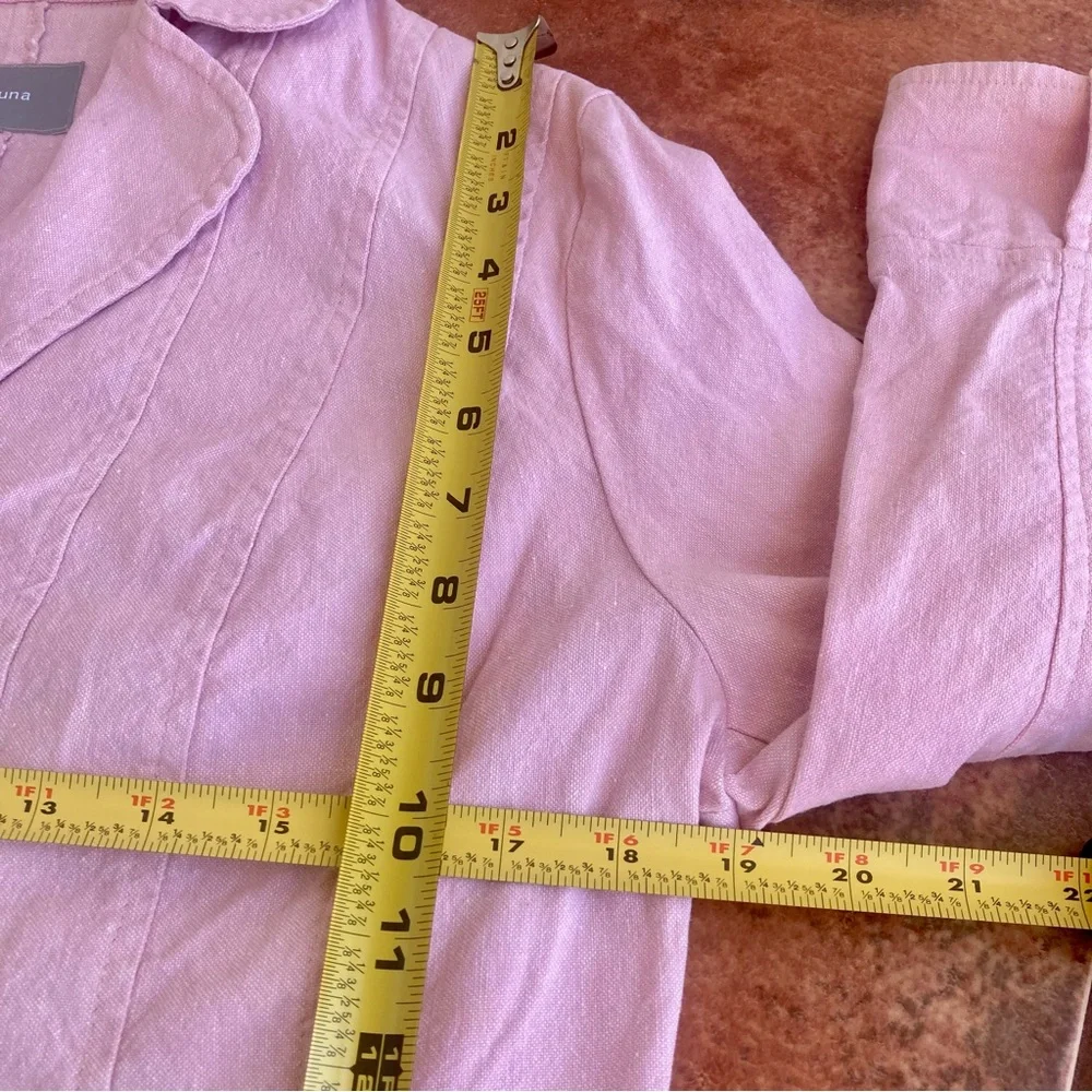 per una marks and spencer jacket vintage pink Linen/Cotton/Elastane Size:14 - Picture 12 of 14